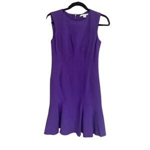 Diane Von Furstenberg Vibrant jaelyn Purple Midi Dress size 2